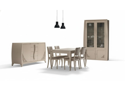 Essgruppe Esstisch Tisch Set 4x Stühle Esszimmer Garnitur Sideboard 7tlg.