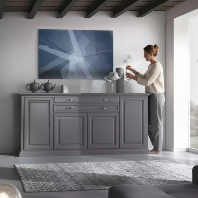 Kommode Schrank Sideboard Klassische Luxus Wohnzimmer Schranke Holz