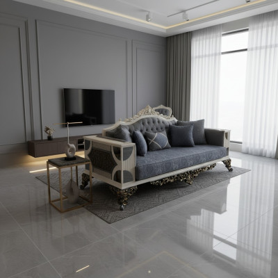 Designer Sofa Moderner 3 Sitzer Sofa Luxuriöses Wohnzimmer Sofa Neu