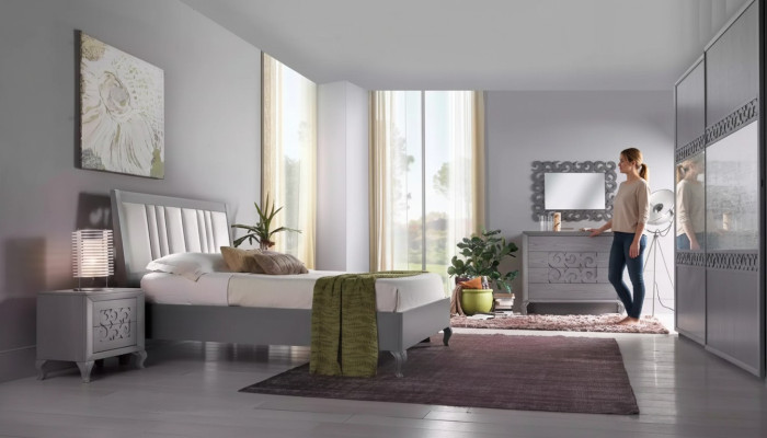 Bett 2x Nachttische Kommode Luxus 6tlg Schlafzimmer Set Hotel Design