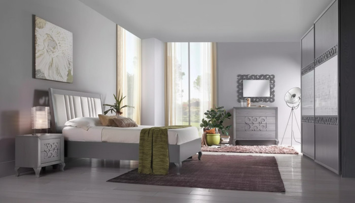 Bett 2x Nachttische Kommode Luxus 6tlg Schlafzimmer Set Hotel Design