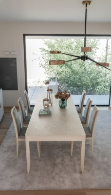 Stuhl Gruppe Garnitur Tisch 6x Stühle Esszimmer Design Holz Essgruppe 7tlg