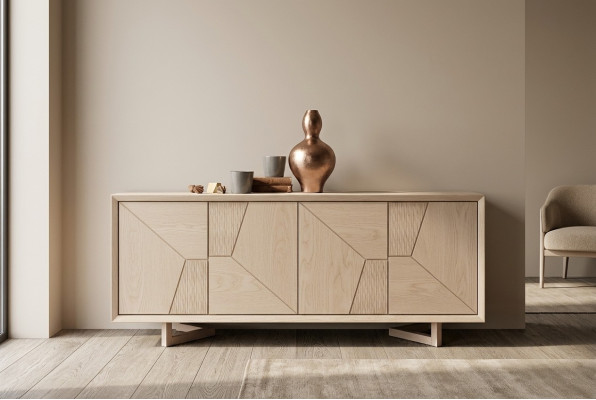 Beiges Sideboard Moderne Kommode Designer Anrichte Holy Möbel Wohnzimmer