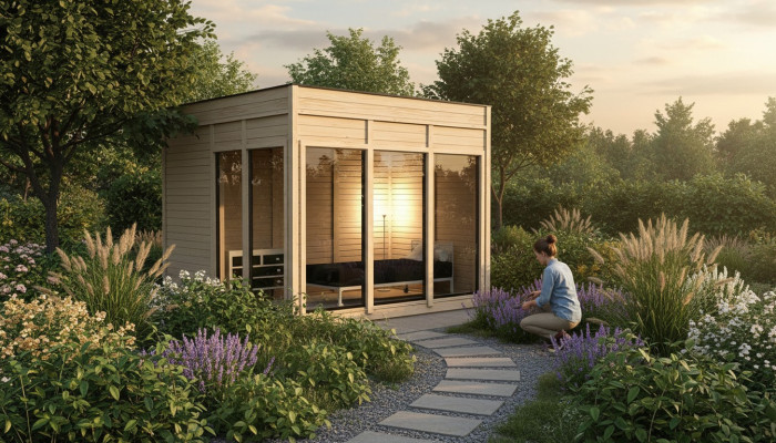 Campinghaus Holzhaus Gartenhaus Häuschen Ferienhaus Fertig Haus Camping
