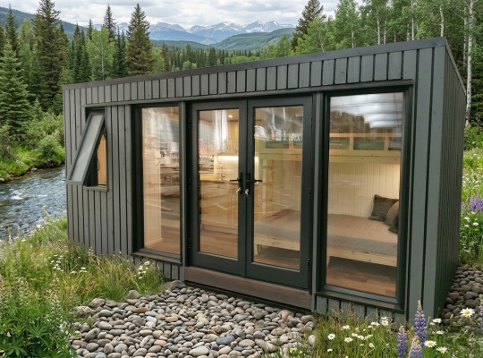 Campinghaus Gartenhaus Häuschen Holzhaus Ferienhaus Luxus 490cm Camping