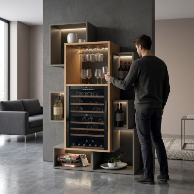 Barschrank Wohnzimmer Weinschrank Barschrank Hausbar Holz neu grau