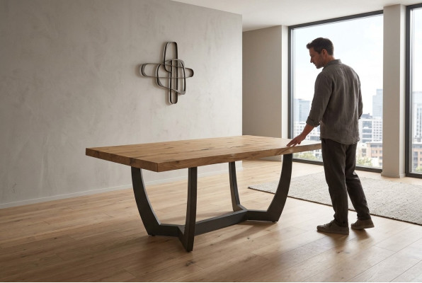 Esszimmer Küchentisch Esstisch 180cm Holz Esstische braun modern 180x90