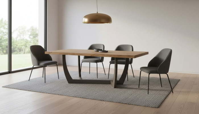 Esszimmer Küchentisch Esstisch 180cm Holz Esstische braun modern 180x90