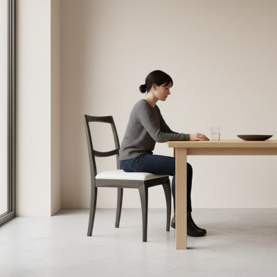 Esszimmerstühle Küchenstuhl Wohnzimmerstuhl aus Holz grau Modern