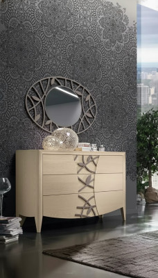 Schlafzimmer Kommode Spiegel Sideboard Kommoden Holz modernes Design Luxus
