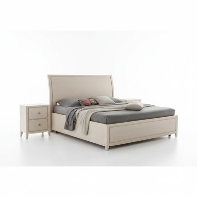 Bett 2x Nachttische Luxus Komplettes Schlafzimmer Set Möbel grau 3tlg