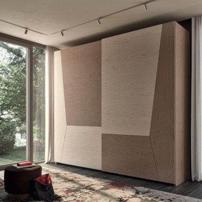 Kleiderschrank braun Schlafzimmer Material Holz Schrank Luxus Modern