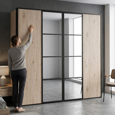 Großer Schlafzimmer Kleiderschrank Moderne Schränke Luxuriöse Holz Möbel