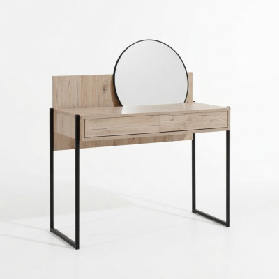 Brauner Schminktisch Spiegel Moderner Kosmetiktisch Luxus Holz Möbel