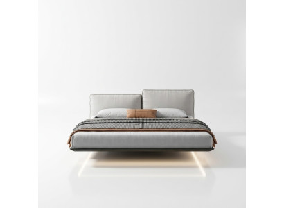 Weißes Wandbett Designer LED-Bett Modernes Schlafzimmer Doppelbett Neu