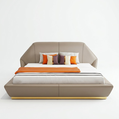 Modernes Weißes Doppelbett Schlafzimmer Betten Designer Möbel Holzgestell