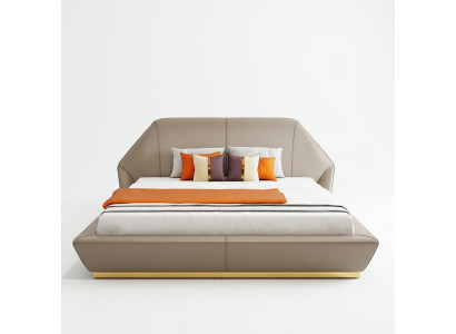 Modernes Weißes Doppelbett Schlafzimmer Betten Designer Möbel Holzgestell