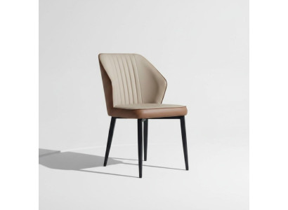 Braune Lehnstühle Edle Esszimmer Sitzmöbel Holzstühle Luxus Textilmöbel