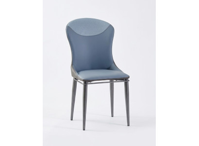 Blauer Esszimmerstuhl Ohne Arhmlehnen Holzstühle Designer Lederstühle