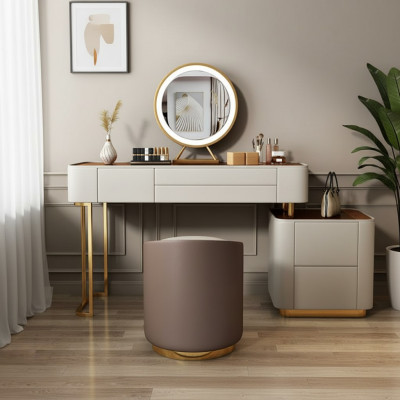 Stilvoller Weißer Schminktisch Mit Schubladen Designer Frisierkommode