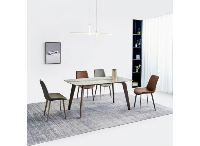 Designer Küchentisch Moderne Esszimmermöbel Esstisch 4x Stühle 5tlg Set