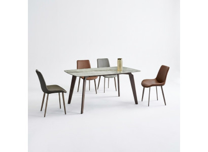 Esszimmer Möbel Designer Rechteckiger Tisch 4x Polsterstühle Luxus 5tlg