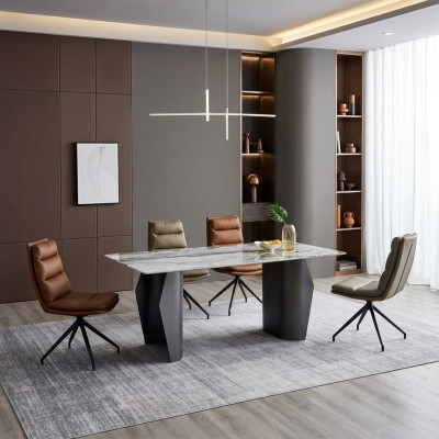 Esszimmer Set Esstisch 6x Stühle Polsterstühle Designer Luxus Möbel
