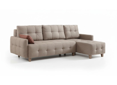 Beiger Ecksofa Polster Wohnlandschaft Textilsofas L-Form Garnitur Neu