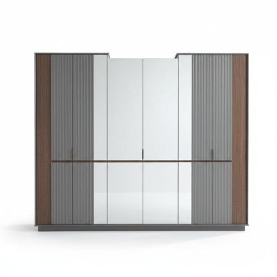 Moderner Glasschrank Luxus Kleiderschränke Schlafzimmer Holz Möbel Neu