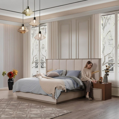 Exklusives Doppelbett Polsterbetten Schlafzimmer Moderne Einrichtung