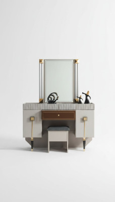 Moderne Schlafzimmer Holz Möbel Schminktisch Hocker Spiegel Garnitur