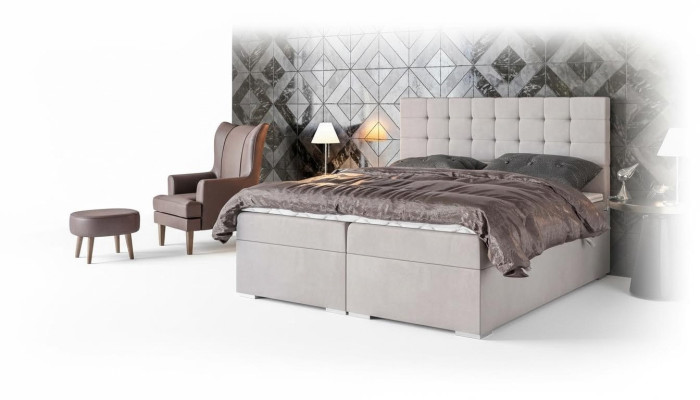 Bett Möbel Modern Design Doppelbett Luxus Schlafzimmer Textil Boxspringbett