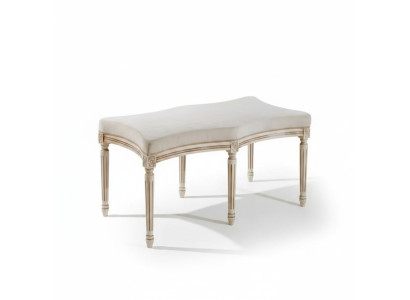 Bank Wohnzimmer Sitzbank Klassischer Sitzmöbel Stoff Textil Bank