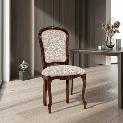 Stuhl Klassischer Esszimmerstuhl Luxus Sitzmöbel Designer Lehnstuhl