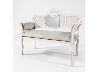 Bank Wohnzimmer Klassischer Sitzbank Stoff Textil Möbel Sitzbänke Bänke