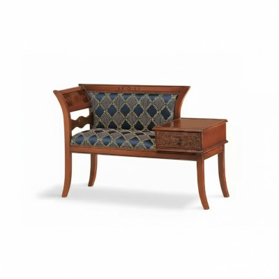 Bank Polster Stoff Möbel Textil Sitzbank Designer Sitzhocker Neu