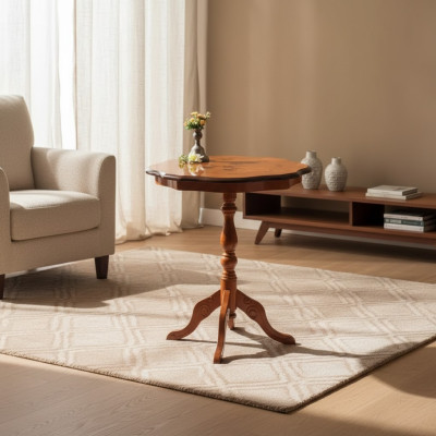Couchtisch Runder Tisch Designer Klassischer Möbel Holz Neu