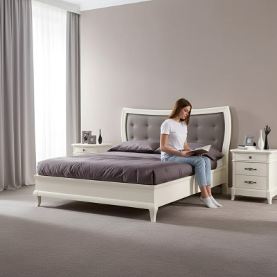 Bett Schlafzimmer Set Design Luxus Bette Neu Möbel 2x Nachttische 3tlg.