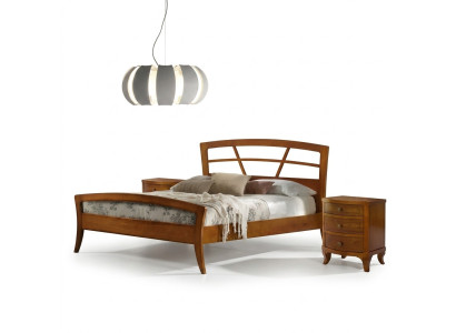 Schlafzimmer Bett Polster Design Luxus Doppel Braun Klassischer Holz Neu