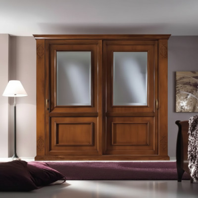 Schlafzimmer Kleiderschrank Holz Luxus Klassischer Design Möbel Braun Schrank