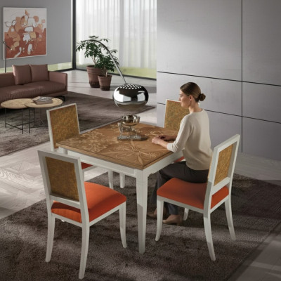 Esstisch Garnitur Esszimmer Möbel Einrichtung 4 Stühle Set 5tlg. Neu