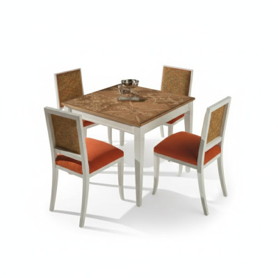 Esstisch Garnitur Esszimmer Möbel Einrichtung 4 Stühle Set 5tlg. Neu