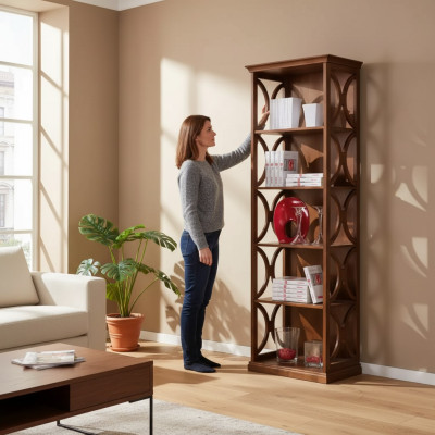 Arbeitszimmer Bücherregal Klassische Holz Regal Designer Einrichtung Neu