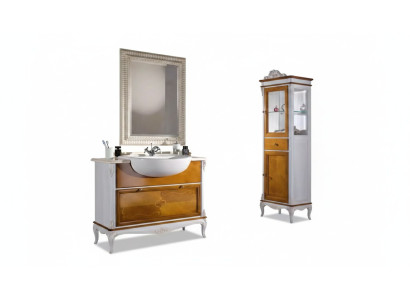 Badezimmer Design Möbel 2 tlg Set Garnitur Schrank Luxus Vitrine Neu