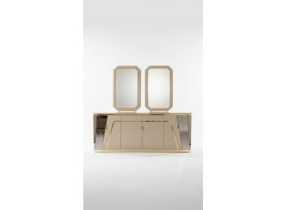 Luxus Anrichte Esszimmer Sideboard Modern Design Kommode Spiegel Neu Möbel
