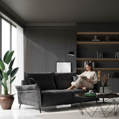 Dreisitzer Sofa Luxus Modern Wohnzimmer PolsterTextil Möbel Couch Neu