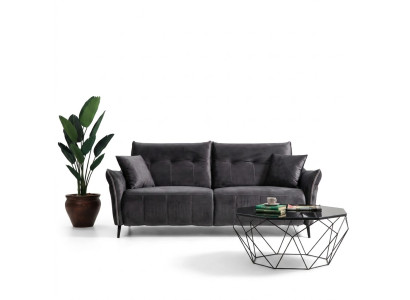 Dreisitzer Sofa Luxus Modern Wohnzimmer PolsterTextil Möbel Couch Neu
