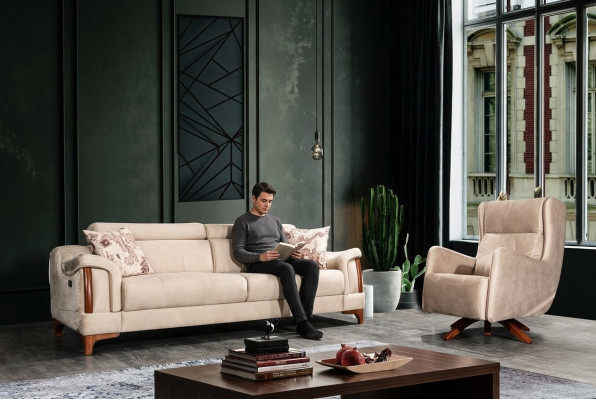 Sofagarnitur Wohnzimmer Set Einsitzer Modern Dreisitzer Sofa Couch Neu