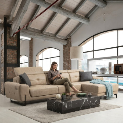 Luxus Wohnzimmer Sofa Couch L-Form Designer Möbel Modern Sitzmöbel Polstermöbel