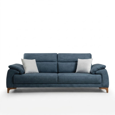 Sofa Couch Wohnzimmer Modern Möbel Dreisitzer Blau Polstersofa Design